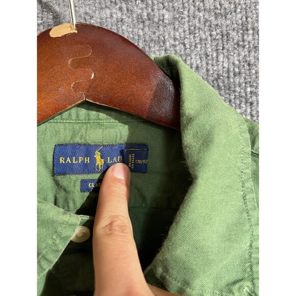 Ralph Lauren Shirt Mens Small Green Classic Fit Short Sleeve Button Down Casual - Picture 10 of 10
